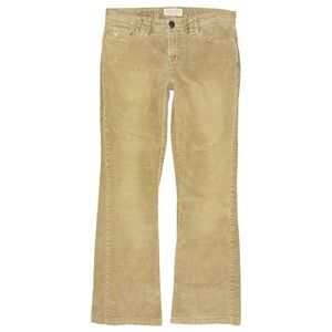 American Eagle VTG Y2K Ultra Low Rise Corduroy Bootcut Pants Tan Sz 4 (30x29.5)